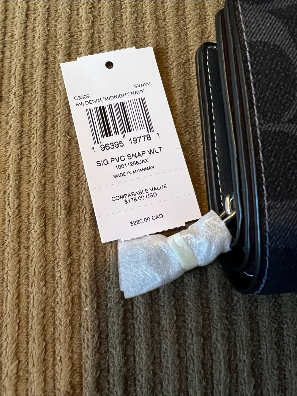 Coach C3309 — Snap Wallet in Signature Canvas nwt - Picture 3 of 6